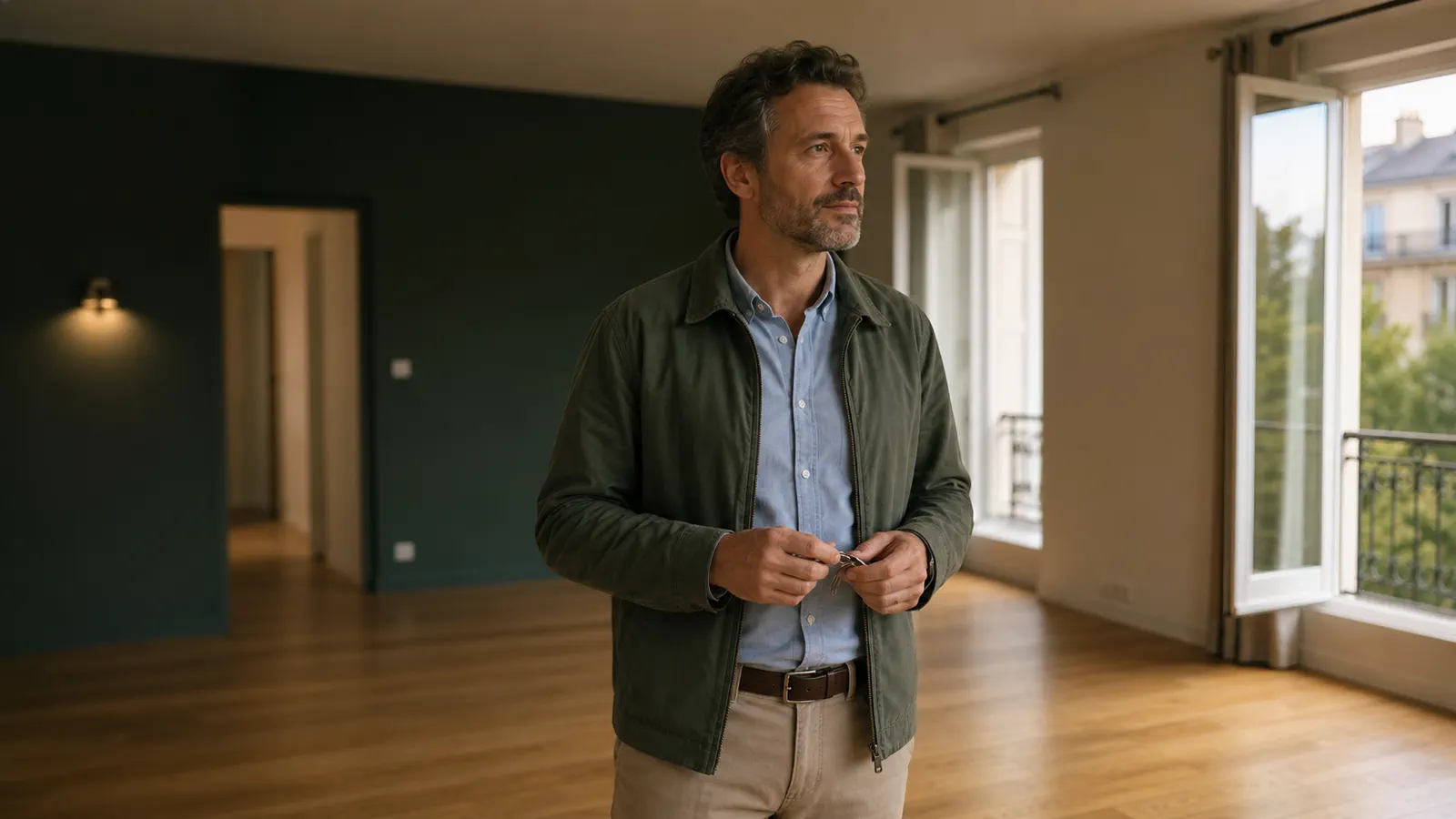 Propriétaire visitant un appartement destiné à la location